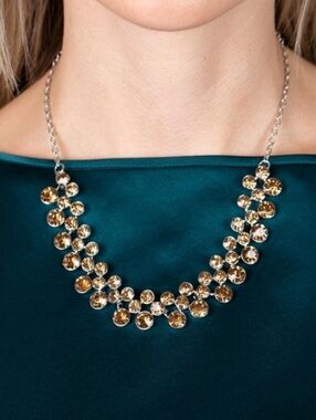 Paparazzi Necklace And Earring Set Won The Lottery - Brown